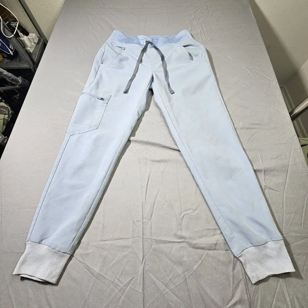 Figs Technical Collection Zamora Dusty Blue Jogger Scrubs Pants Sz  XXS/P